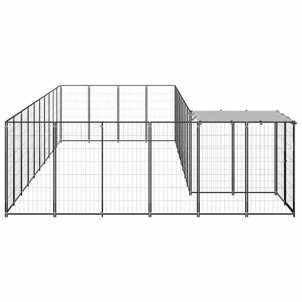 Maison Exclusive - Chenil Noir 13,31 m² Stål