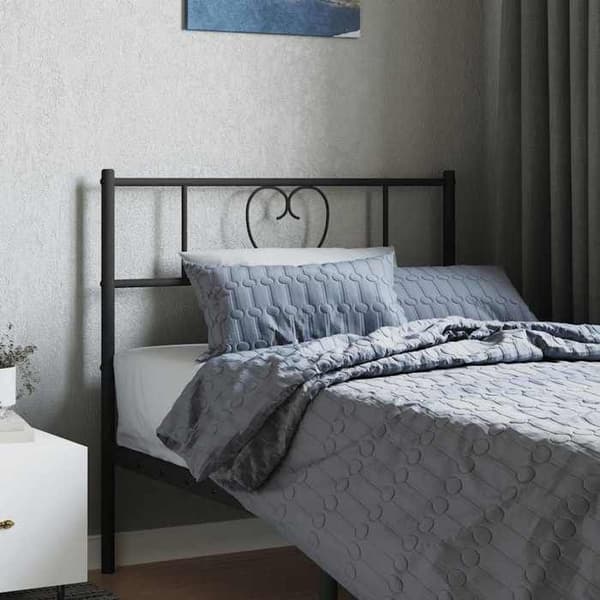 Maison Exclusive - Erstatnings hovedgærde i sort metal 90 cm