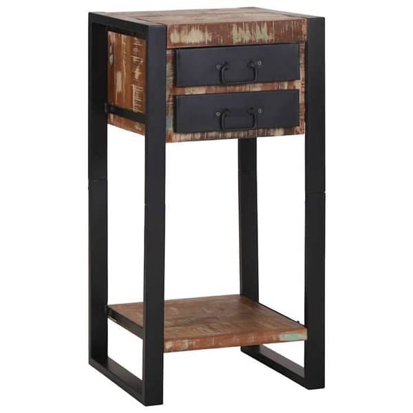 Maison Exclusive - Multifarvet Sidebord 40 x 40 x 80 cm Solid Genbrugstræ Flerfärgad