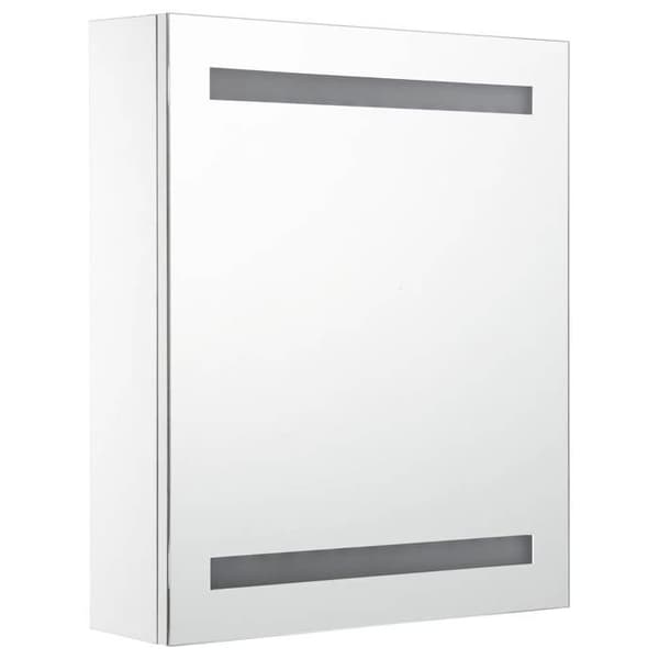Maison Exclusive - LED-peilikaappi 50x13,5x60 cm vit och silver