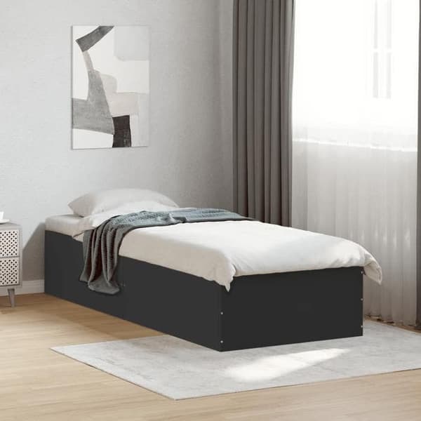 Maison Exclusive - Sengestel uden madras sort 100x200 cm Svart