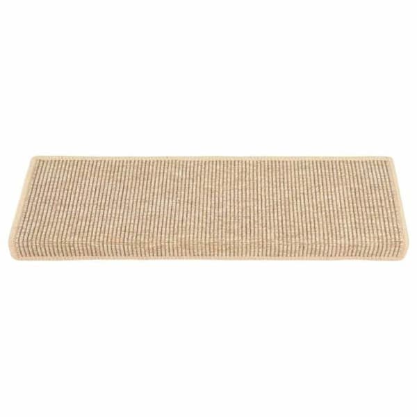 Maison Exclusive - Trappmatta 15 delar 65 x 21 x 4 cm Ljusbeige Rektangulär kant