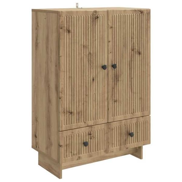 Maison Exclusive - Buffet Egetræ Håndlavet 66 x 34,5 x 95 cm Ingeniørtræ Ek