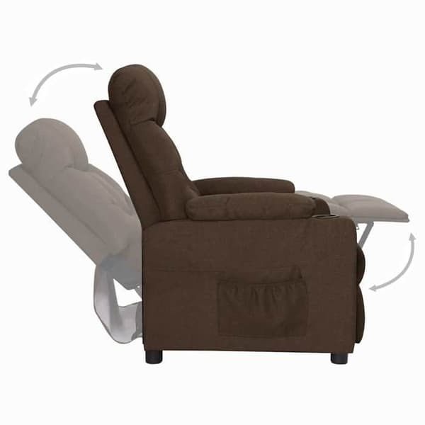 Maison Exclusive - Mørkebrun Recliner Stol i Stof