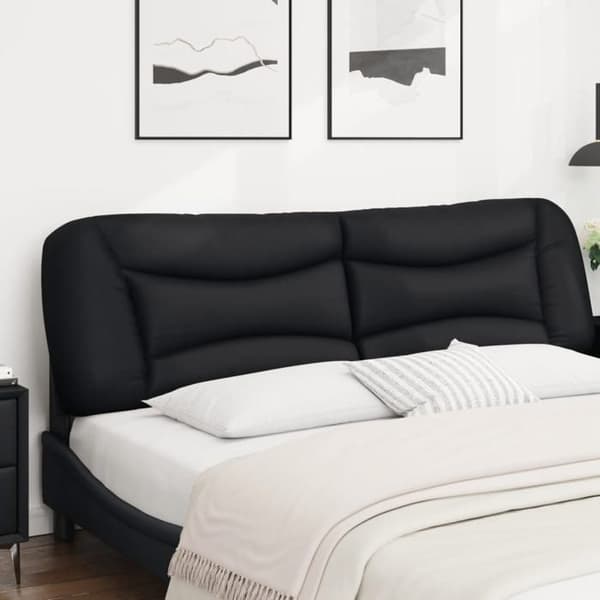 Maison Exclusive - Sort hovedgærdpude 180 cm i kunstlæder
