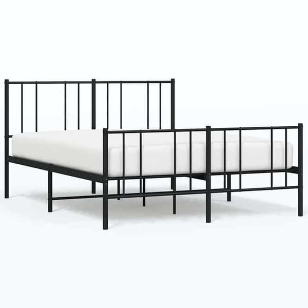 Sengestel - EKSKLUSIV HUS - Lamelseng - 160x200 cm - Sort stål - Opbevaring under sengen Svart