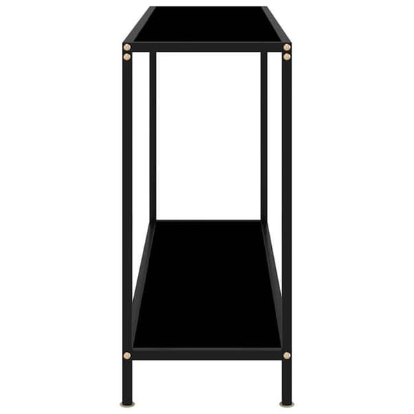 Maison Exclusive - Sort konsolbord 120x35x75 cm Tempereret glas
