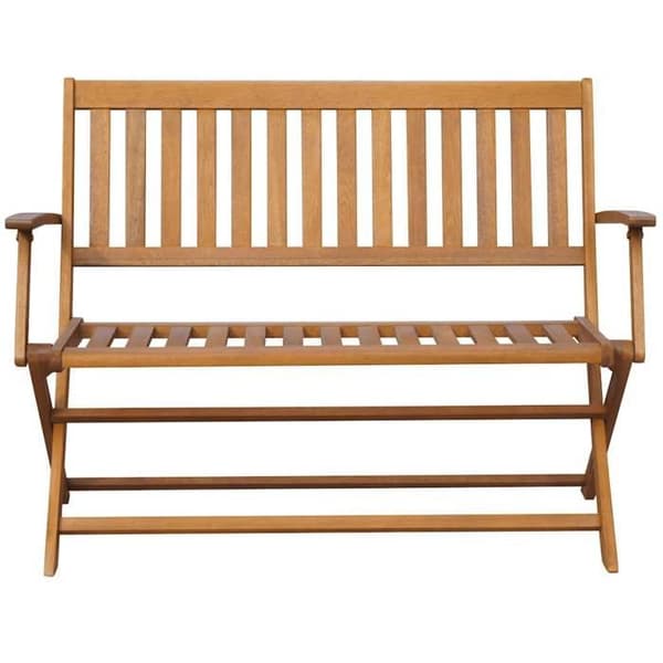 Havemøbel - EKSKLUSIV HUS - 120 cm - Solid akacietræ - Sammenklappelig - Ryg og armlæn