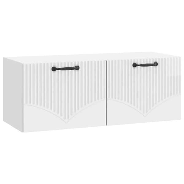 Exklusivt Hem - Väggmonterad TV-möbel Väggmontering Vit glansig 78,5 x 31 x 30 cm