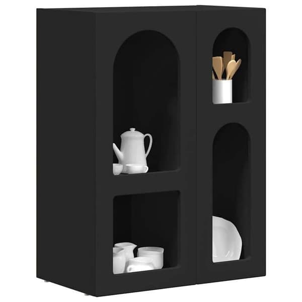 Buffet - EKSKLUSIVT HUS - ELST - Sort - 59 x 35 x 80,5 cm - Holdbart ingeniørtræ Svart