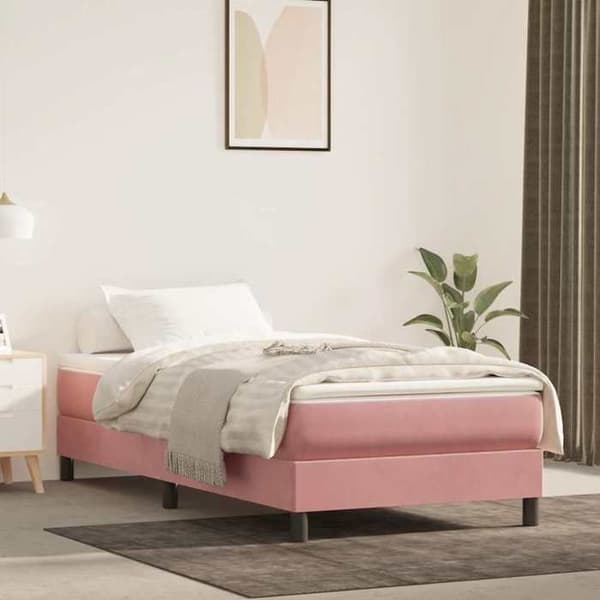 Maison Exclusive - Madras med pocketfjedre medium fasthed Rosa 100x200x20 cm Velour