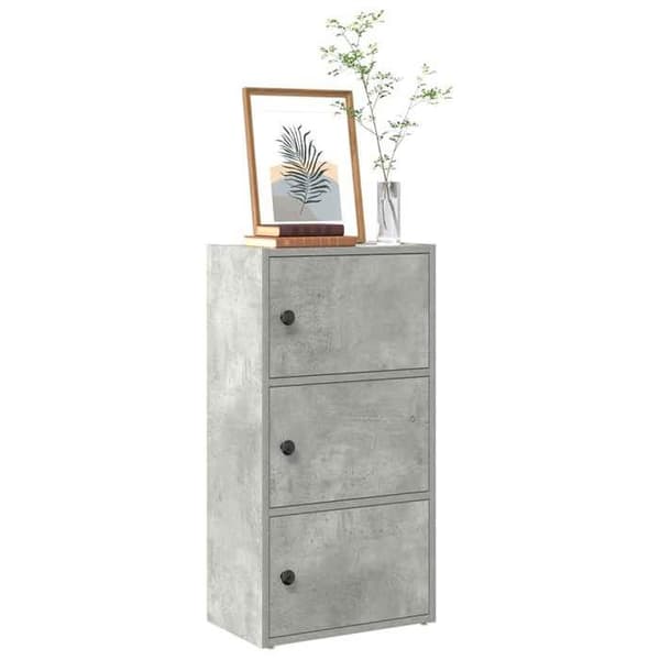 Maison Exclusive - Bibliotek grå beton 40x24x77 cm ingeniørtræ