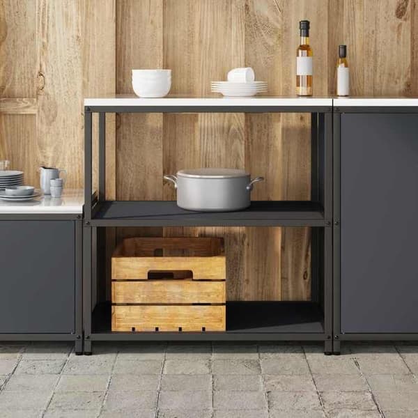 Køkkenhylde - MAISON EXCLUSIVE - HATTEM - Antracit - 90×50×92 cm - Stål