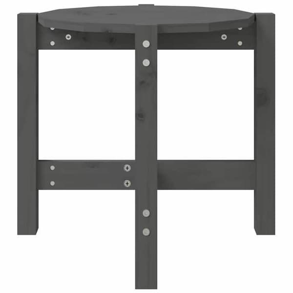 Maison Exclusive - Sofabord Grå Ø 52,5x45 cm Massivt fyrretræ Grå