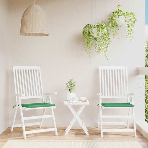 Maison Exclusive - Havebænk puder sæt af 2 grøn 50x50x3 cm