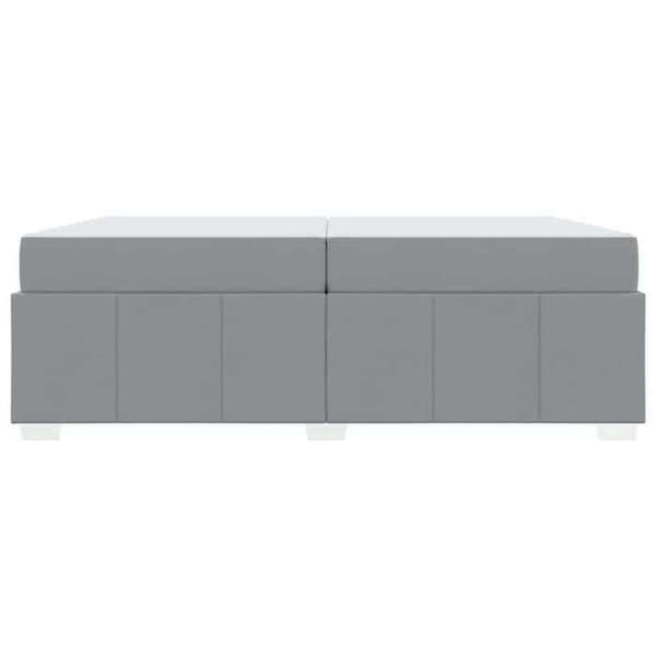 Maison Exclusive - Sängram med madrass Ljusgrå 200 x 200 cm tyg Ljusgrått