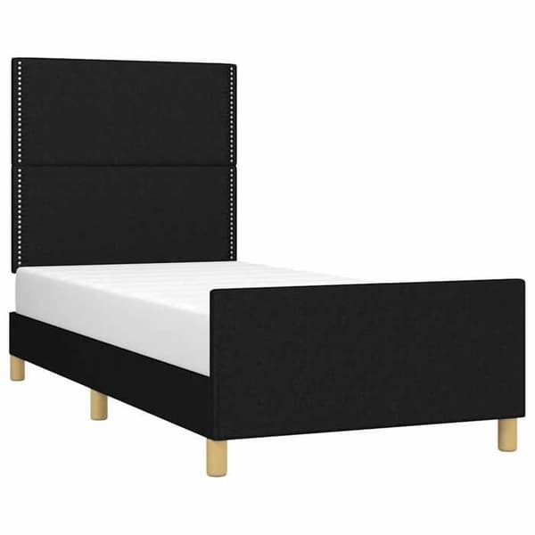 Maison Exclusive - Sengestel uden madras sort 90x200 cm stof