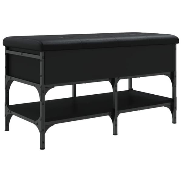 Maison Exclusive - Sort skohylde 82x42x45 cm i ingeniørtræ