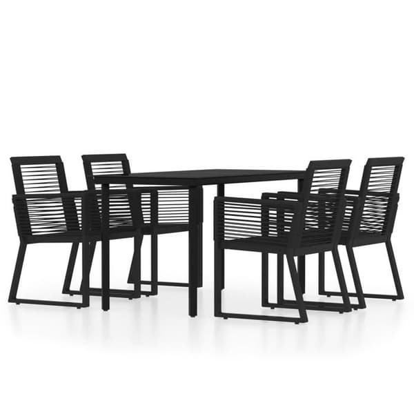 Maison Exclusive - Have spisebordssæt 5 stk Sort