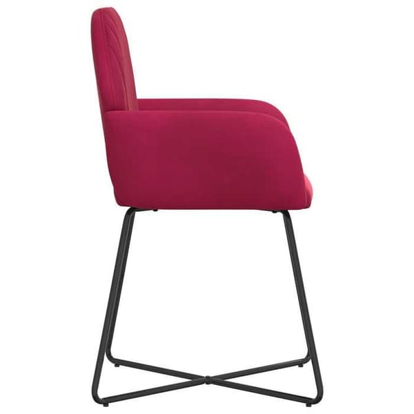 Maison Exclusive - Matstolar 6 st Sammet Bordeaux 55 x 50 x 84 cm
