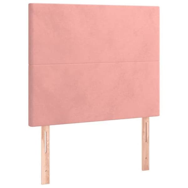 Maison Exclusive - LED Hovedgærde i Rosa 100x5x118/128 cm Velour rosa