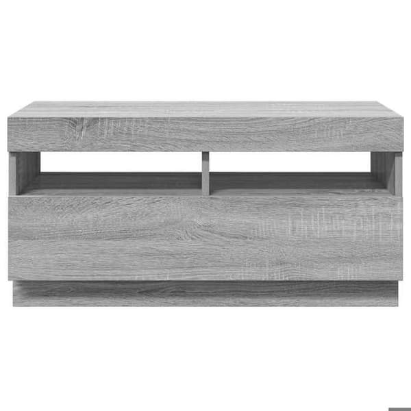Maison Exclusive - TV-møbel med LED-lys sonoma grå 80x35x40 cm Sonoma grå
