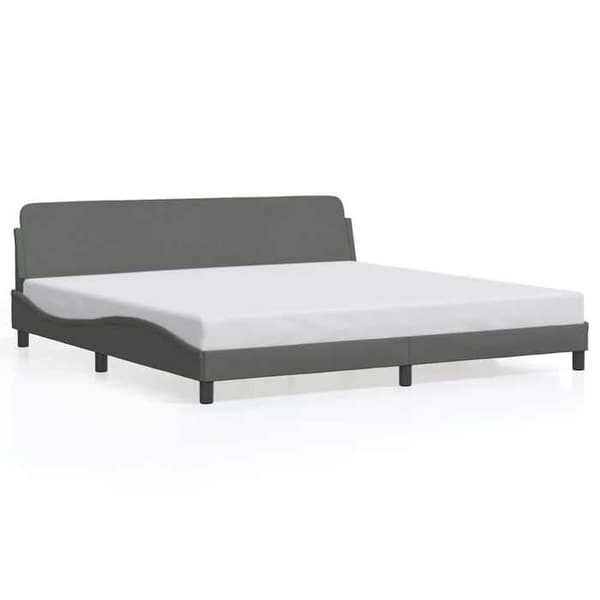 Maison Exclusive - Dover-sänkykehys tummanharmaa 200x200 cm kangas Mörkgrå