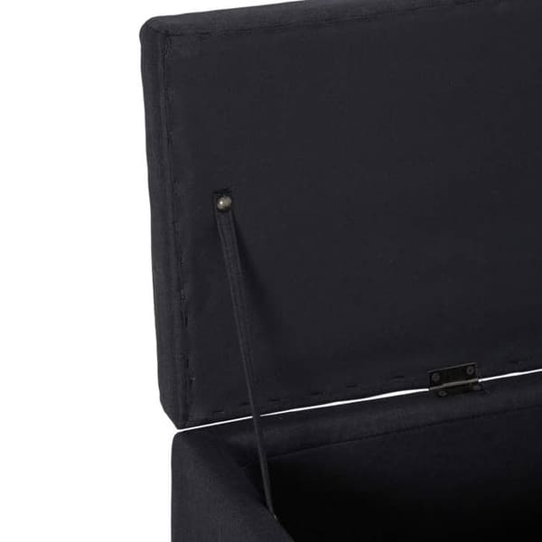 Opbevaringsbænk - Eksklusivt Hjem - 116 cm - Sort - Polyester Svart