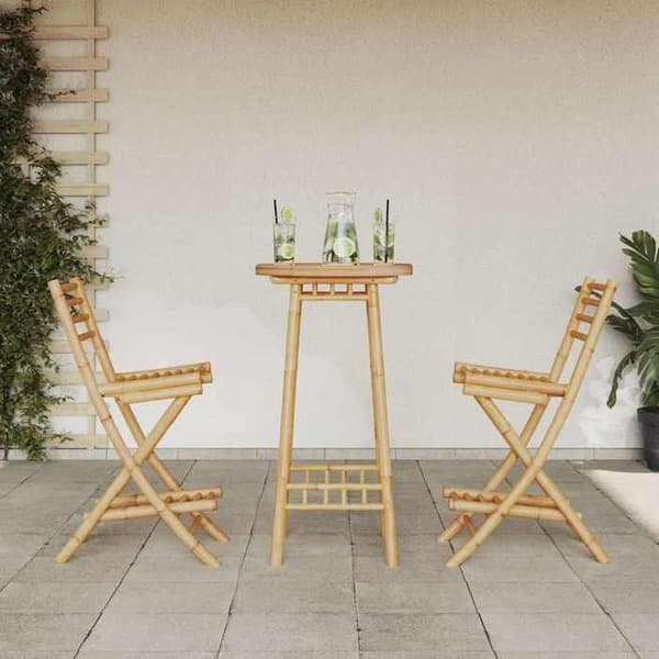 Maison Exclusive - 3-osainen taitettava bambu ulkobaari
