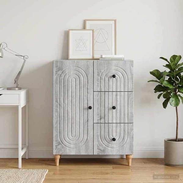 Maison Exclusive - Buffet Sonoma grå 66 x 34,5 x 90 cm Ingeniørtræ