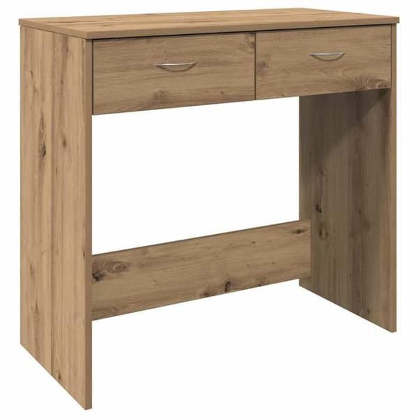 Maison Exclusive - Håndlavet egetræskontor 80x40x75 cm ingeniørtræ Ek