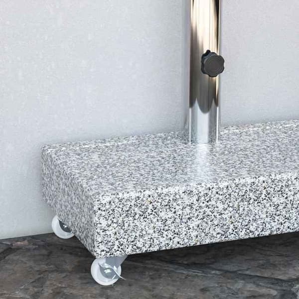 Maison Exclusive - Ljusgrå parasollfot 45x25x8,3 cm Granit