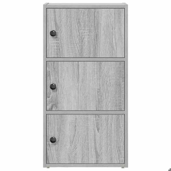 Maison Exclusive - Sonoma grå bibliotek 40x24x77 cm ingenjörsträ