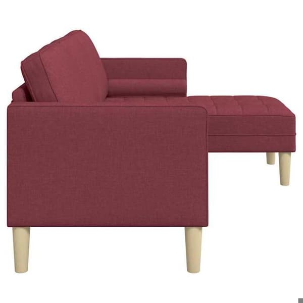 Soffgrupp - EXKLUSIV HEM - 173 x 131 x 67 cm - Bordeaux - Andningsbart polyester - Modulerbara sektioner Bordeaux