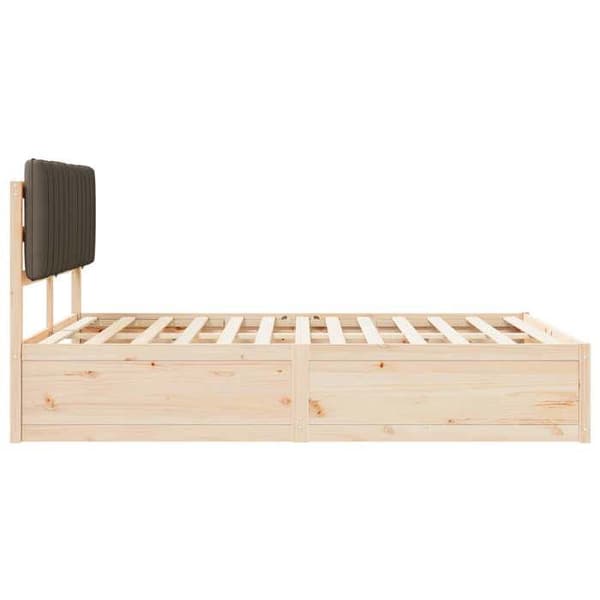 Maison Exclusive - Vuodekehys pehmustetulla päädyllä, taupe 135 x 190 cm Mol