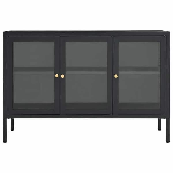 Maison Exclusive - Buffé Anthracite 105x35x70 cm Stål och glas