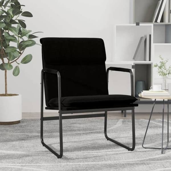 Maison Exclusive - Musta lepotuoli 55x64x80 cm Kangas