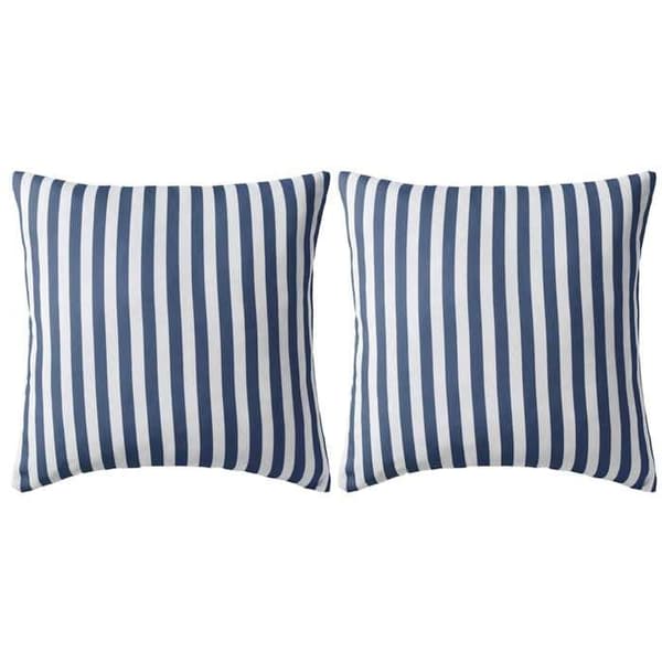 Maison Exclusive - Utomhus Kudde set om 2 Randig tryck 45 x 45 cm Blå