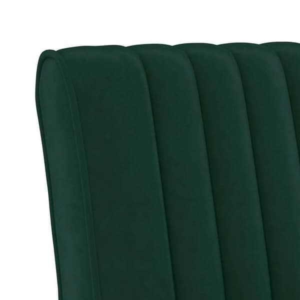 Maison Exclusive - Mørkegrøn velour stol uden armlæn