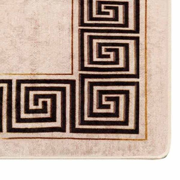 Maison Exclusive - Marsan musta matto 80 x 200 cm polyesteriä ja PVC:tä