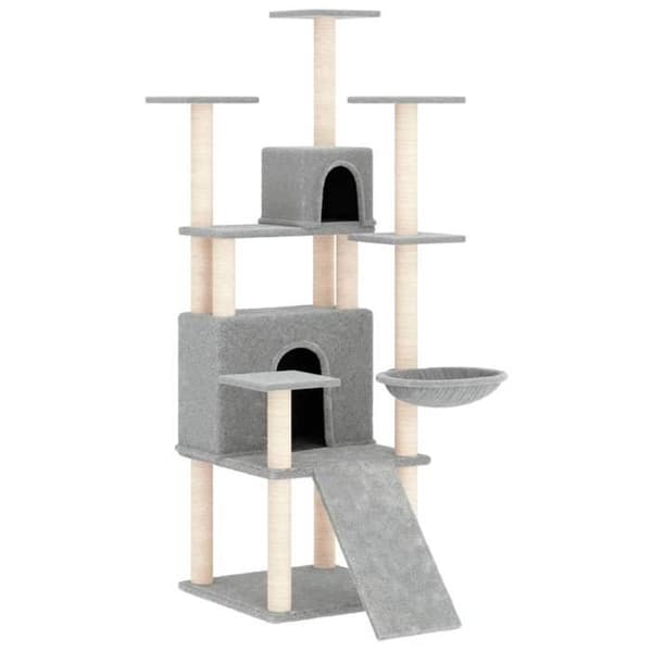 Maison Exclusive - Kattekradsetræ med sisal kløer Lys grå 154 cm ljusgrått