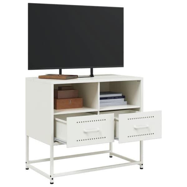 Maison Exclusive - TV-möbel vit 68x39x60,5 cm stål Vit
