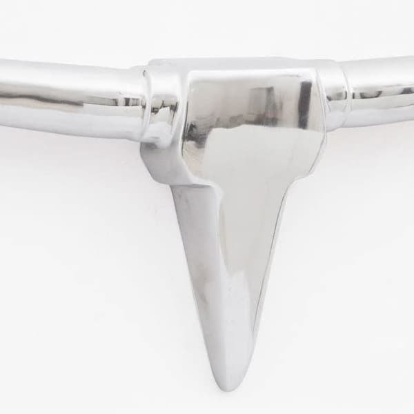 Maison Exclusive - Väggdekoration tjurhuvud Aluminium Silver 96 cm Silver