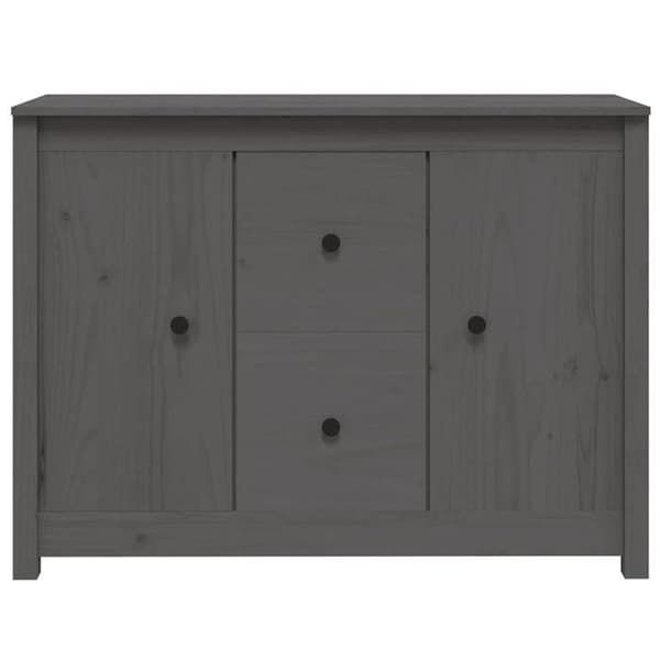 Maison Exclusive - Harmaa buffet 100x35x74 cm massiivipuusta, mänty Grå