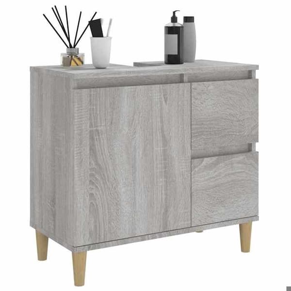 Maison Exclusive - Sonoma grå badeværelsesskab 65x33x60 cm ingeniørtræ