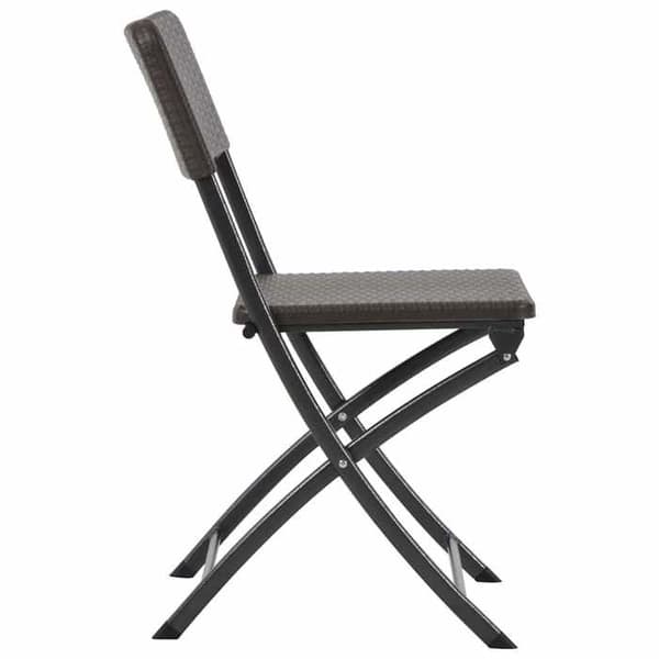 Maison Exclusive - Fällbara stolar 2 stycken PEHD och stål brun brun