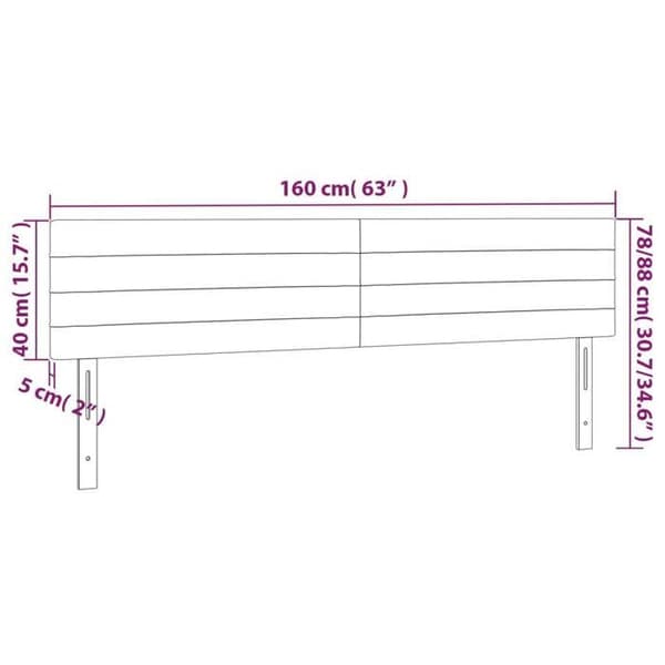 Maison Exclusive - LED-päätymustalla 160x5x78/88 cm sametti Svart