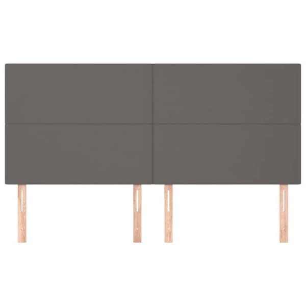 Maison Exclusive - Hovedgærde Grå 200x5x118/128 cm Simil læder Grå