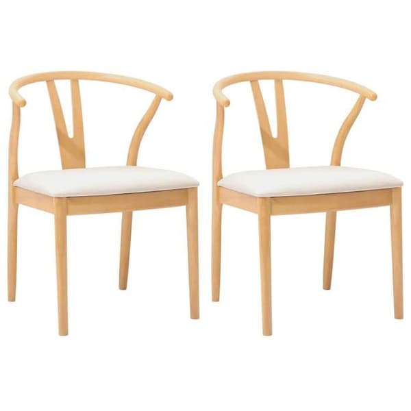 Maison Exclusive - Spisestol 2 stk Massivt Gummitræ Ej specificerat