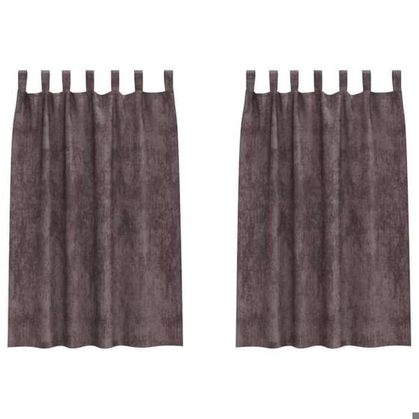 Maison Exclusive - Gardiner i sammet 2 st Brun 175 x 140 cm Sammet brun